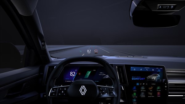 affichage tête haute - safety control - Renault Austral full hybrid E-Tech 