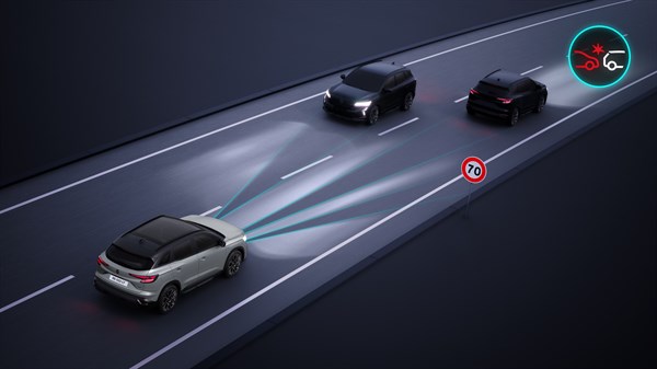 matrix LED vision - safety control -Renault Austral full hybrid E-Tech 