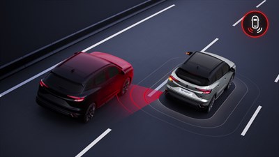 avertisseur d'angle mort - safety control -  Renault Austral full hybrid E-Tech 