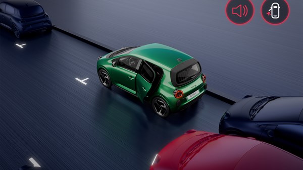 alerte de sortie sécurisée des occupants - Renault Twingo E-Tech électrique